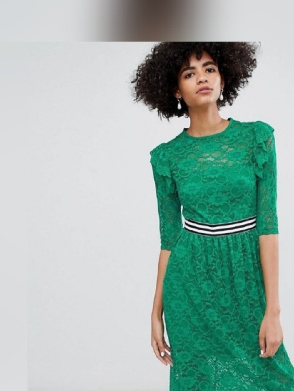 ASOS Lacey Kelly Green Midi Dress